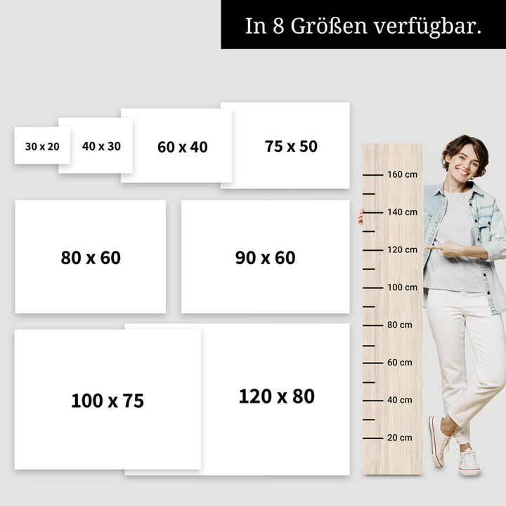 Alles kann warten, nur das Leben nicht. – Leinwandbild mit Affirmation