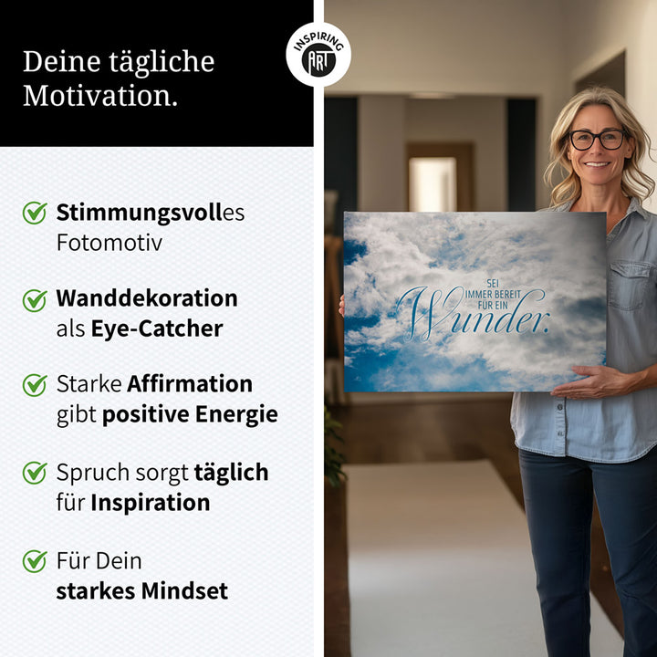 Wandbild mit Spruch