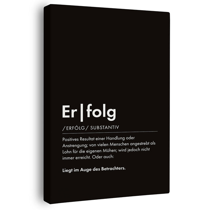 Leinwandbild mit Definition Erfolg