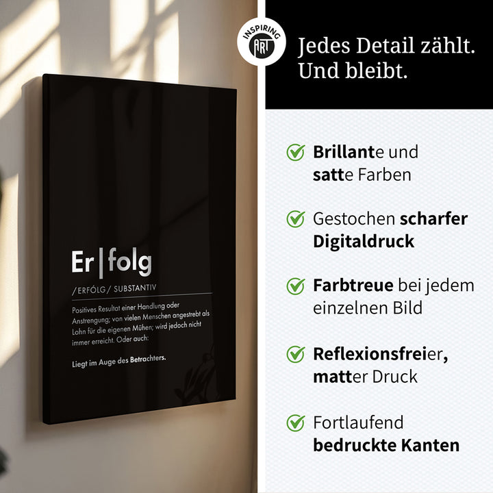 Wandbild mit Text Erfolg