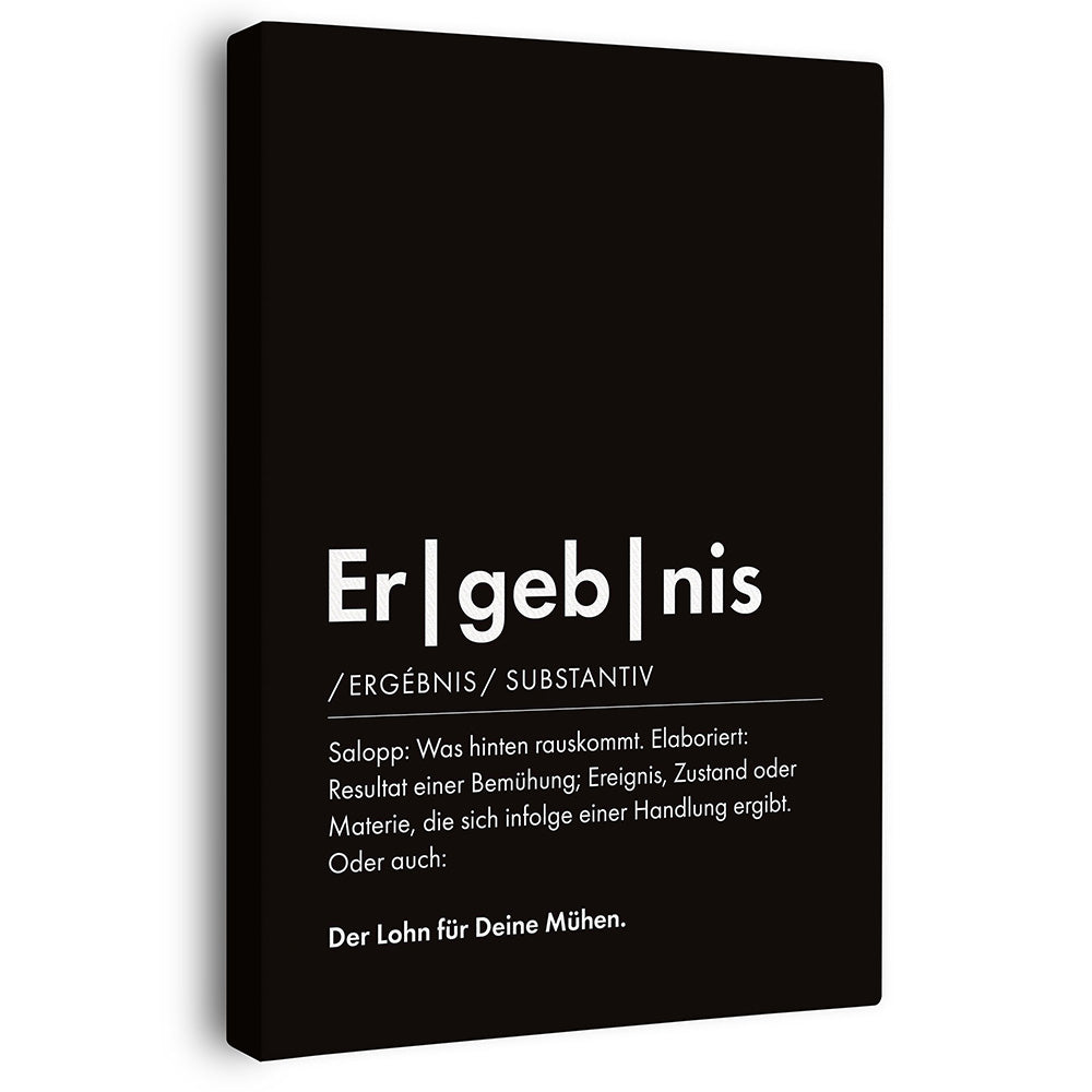 Leinwandbild mit Definition Zeit