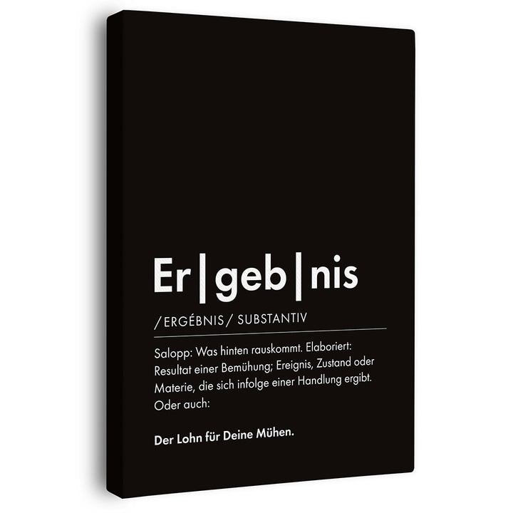 Leinwandbild mit Definition Zeit