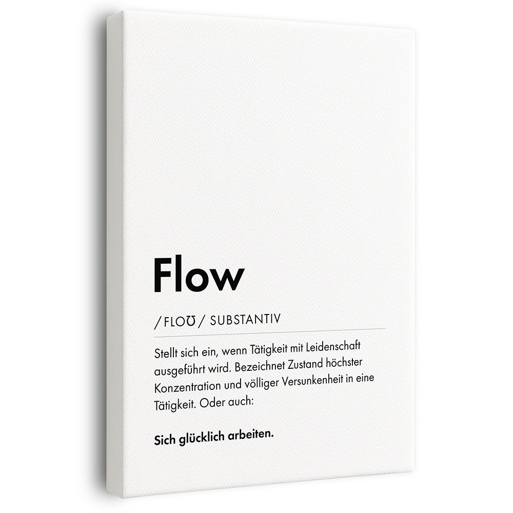 Wandbild mit Beschreibung Flow