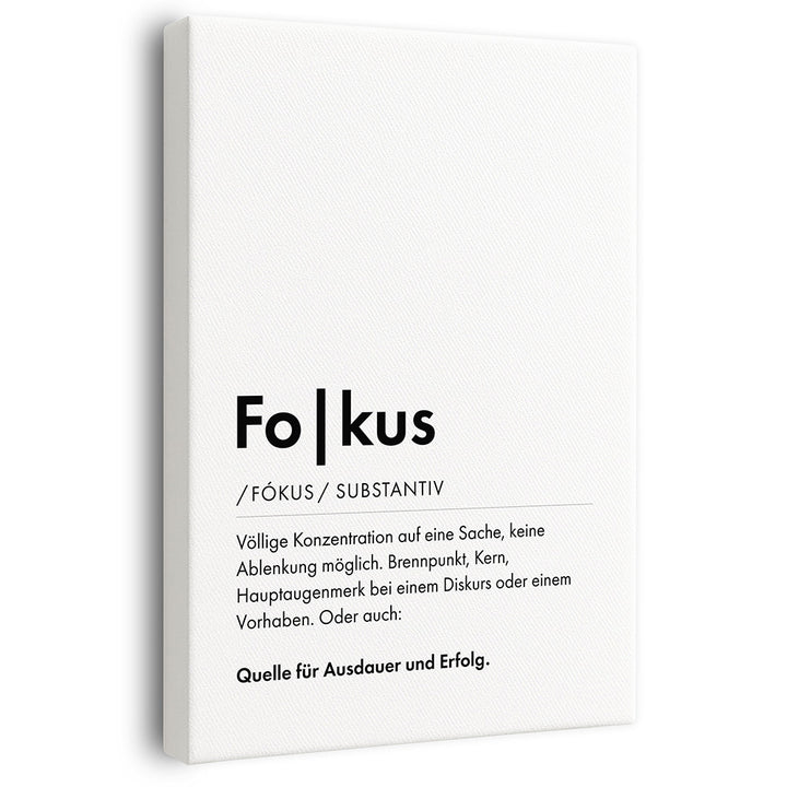 Wandbild mit Beschreibung Fokus