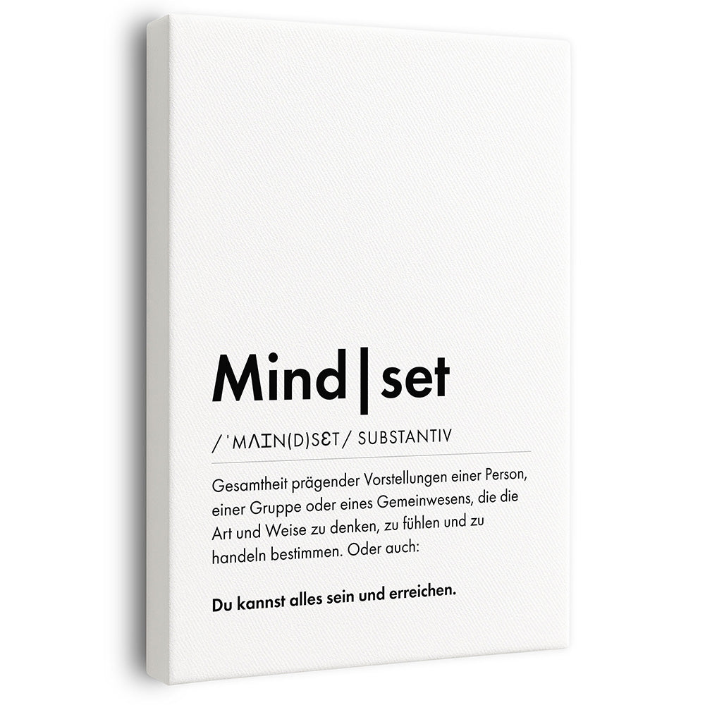 Wandbild mit Beschreibung Mindset