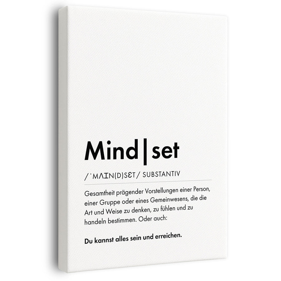 Wandbild mit Beschreibung Mindset