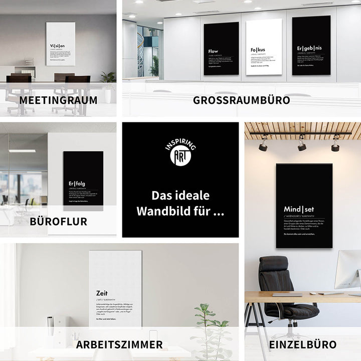 Lernen - Wortdefinition-Wandbild - Leinwand im Hochformat