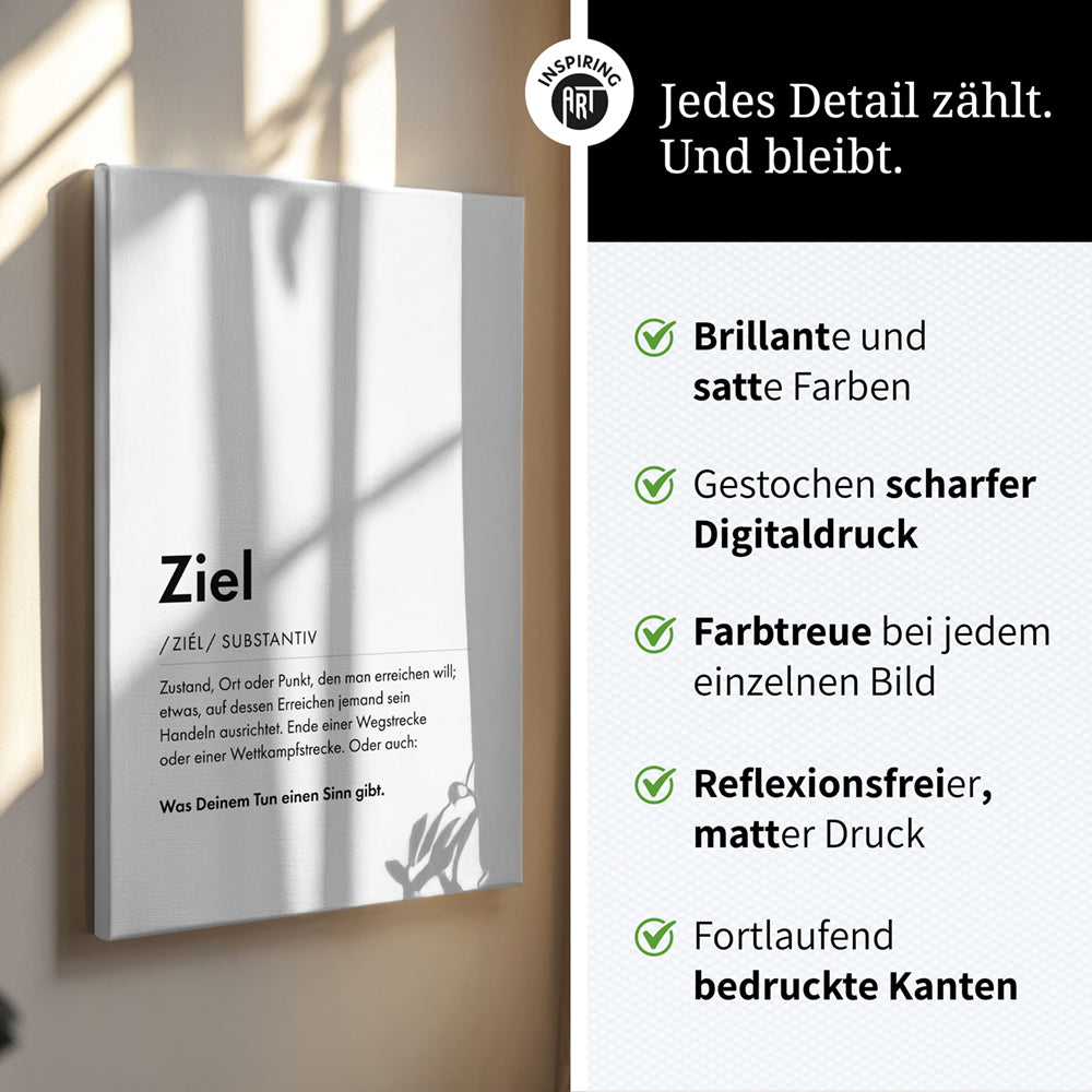 Leinwanddruck mit Text Erfolg