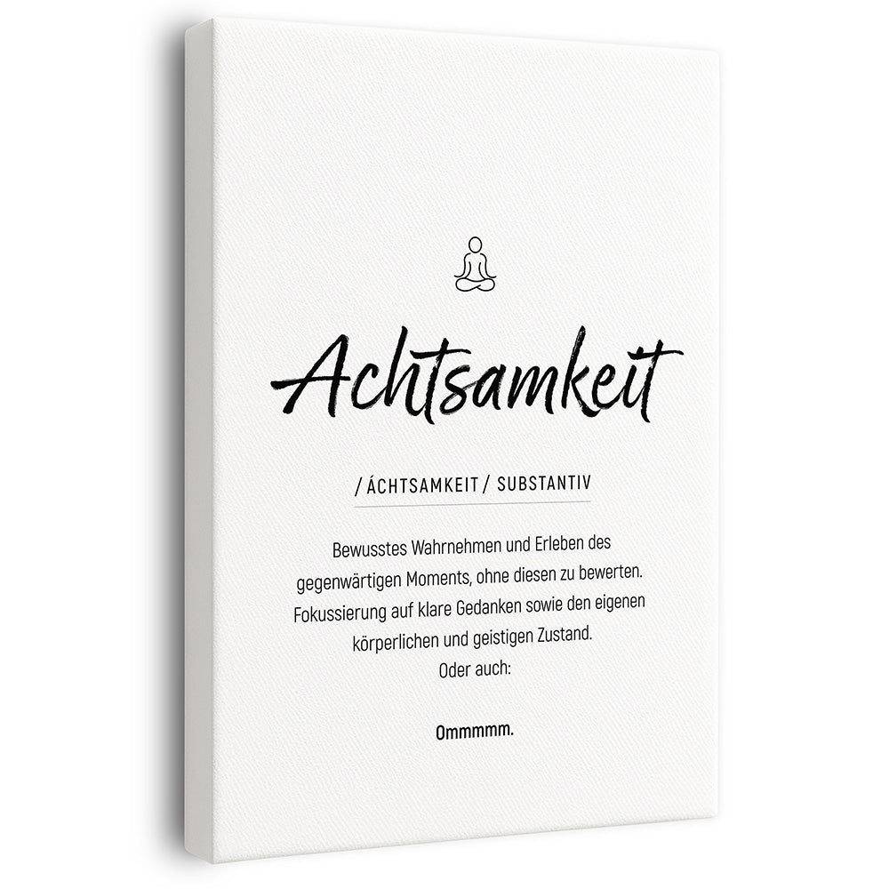 Wandbild Wohnzimmer Achtsamkeit