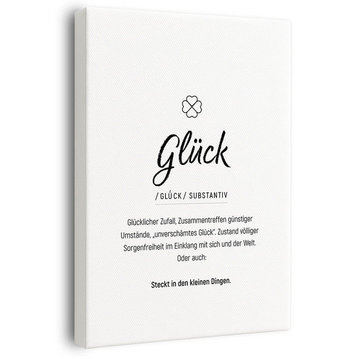 Wandbild Glück