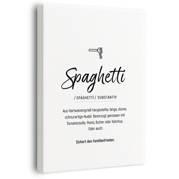Wandbild Spaghetti