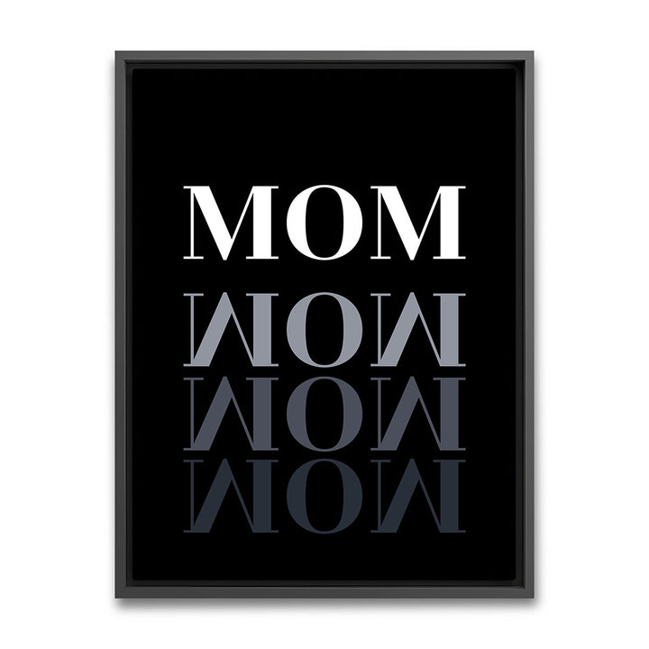 "Mom-Wow" - Leinwandbild in Schwarz-Weiß