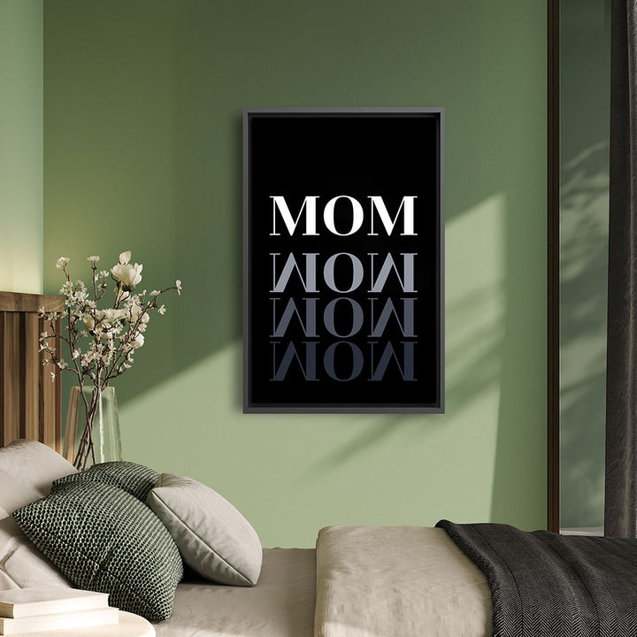 "Mom-Wow" - Leinwandbild in Schwarz-Weiß