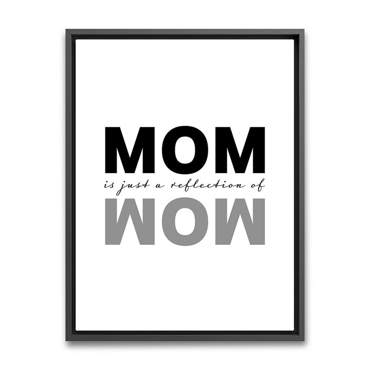 Leinwandbild Mom Wow mit Rahmen