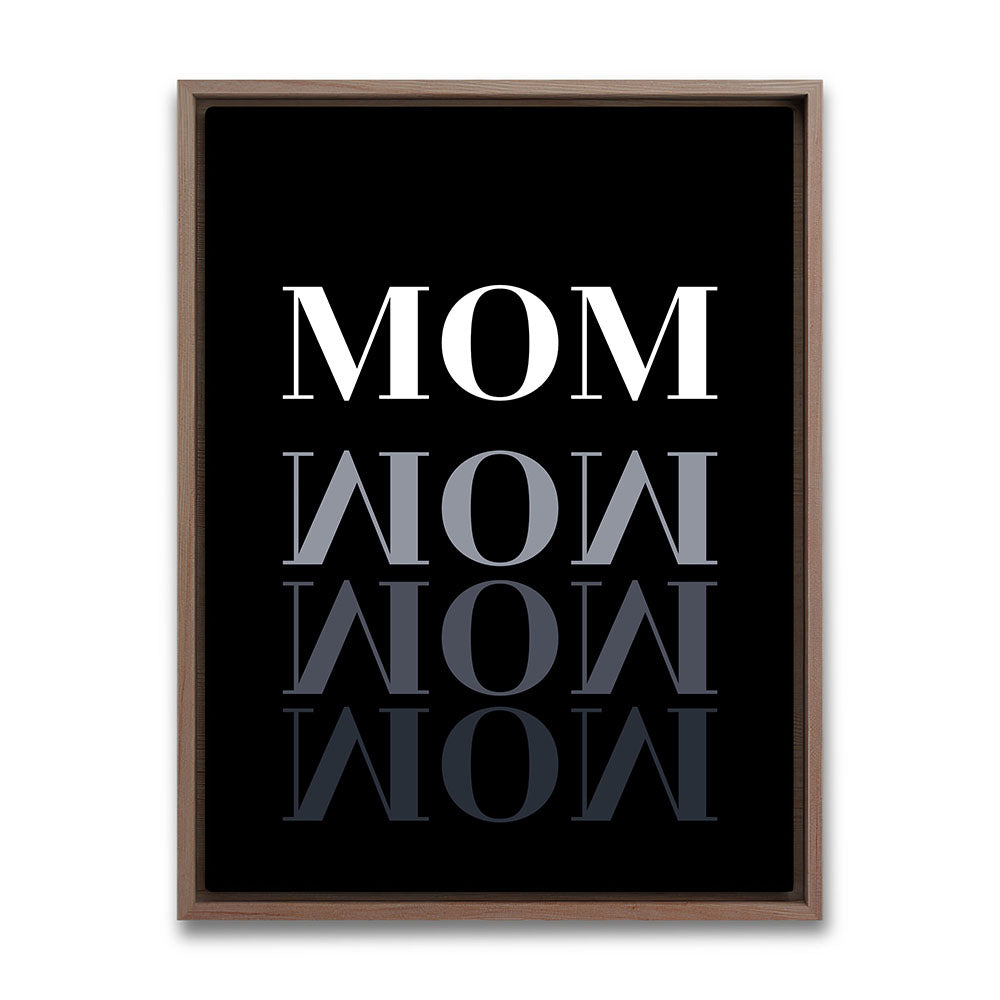 "Mom-Wow" - Leinwandbild in Schwarz-Weiß