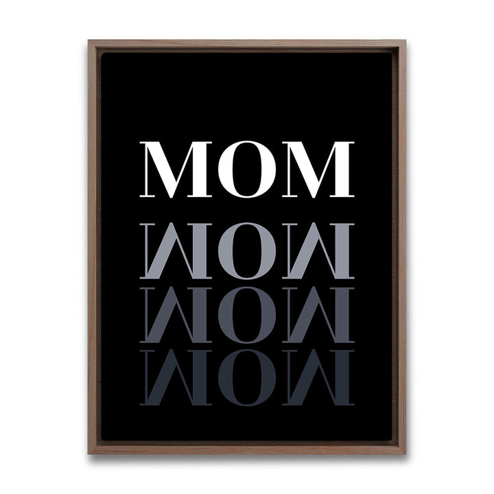 "Mom-Wow" - Leinwandbild in Schwarz-Weiß