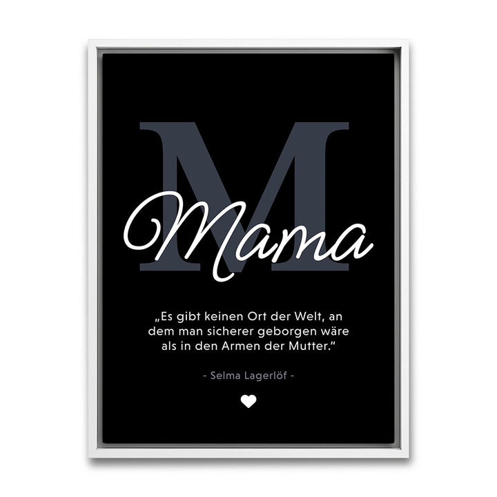 Mama Zitat als Gerahmtes Wandbild Geschenk