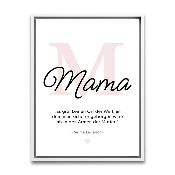 Gerahmtes Leinwandbild Mama Geschenk Zitat