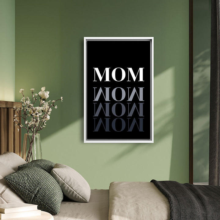 "Mom-Wow" - Leinwandbild in Schwarz-Weiß
