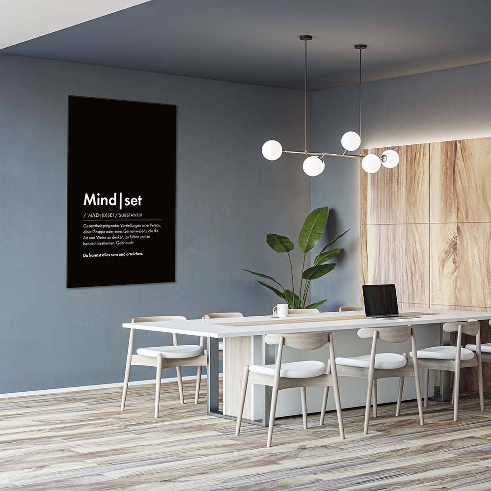 Mindset - Wortdefinition-Wandbild - Leinwand im Hochformat