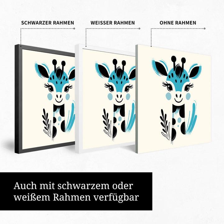 Gigi, die Gemälde-Giraffe – Baby-Kinder-Wandbild MIXPIX – Tiermotiv Giraffe als Illustration