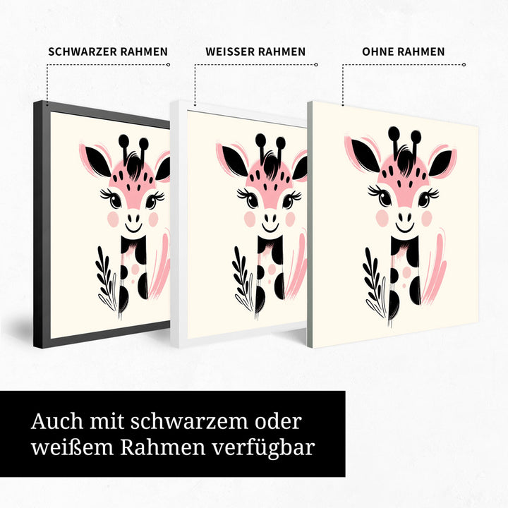 Gigi, die Gemälde-Giraffe – Baby-Kinder-Wandbild MIXPIX – Tiermotiv Giraffe als Illustration