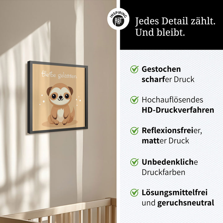 Fabian, der flauschige Faulpelz – Baby-Kinder-Wandbild MIXPIX – Tiermotiv Faultier im Cartoon-Design
