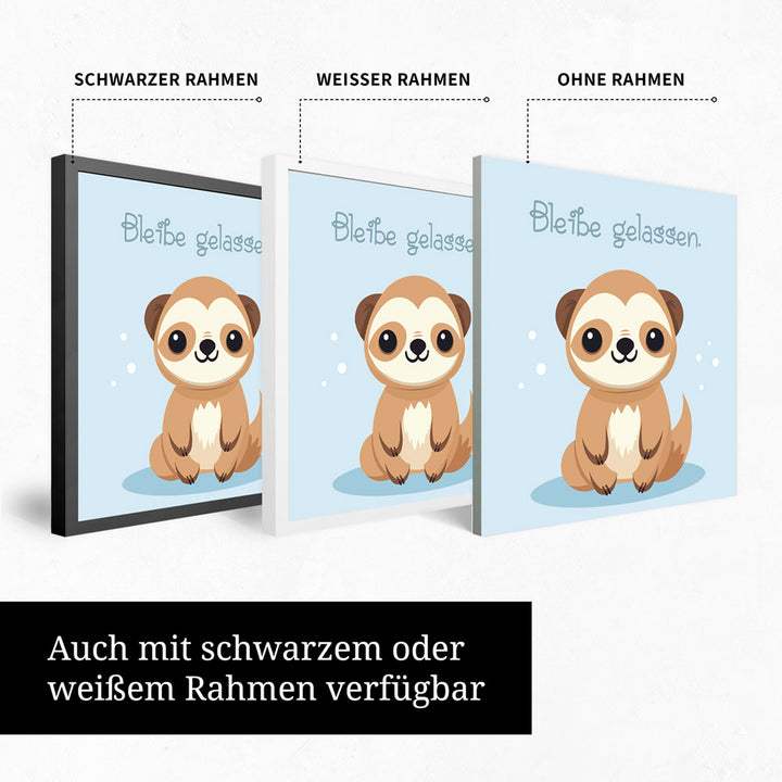 Fabian, der flauschige Faulpelz – Baby-Kinder-Wandbild MIXPIX – Tiermotiv Faultier im Cartoon-Design