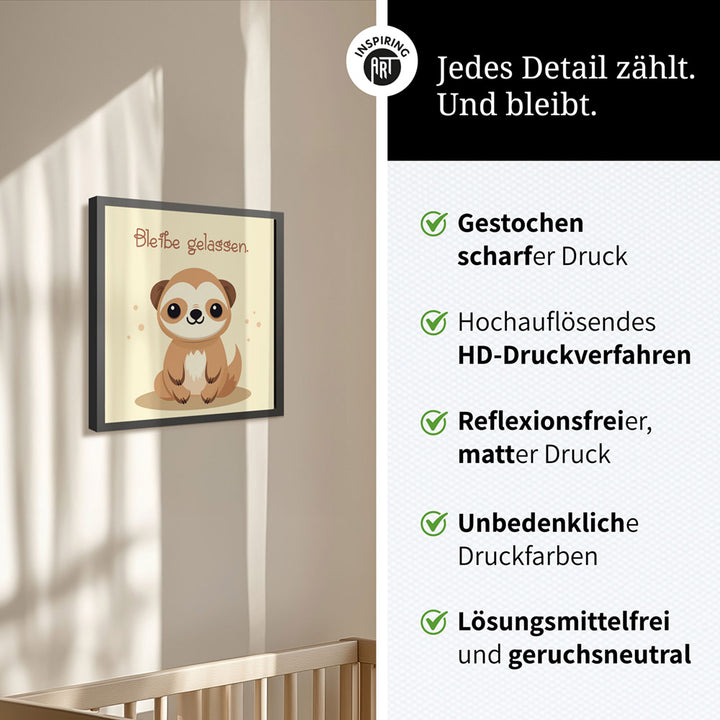 Fabian, der flauschige Faulpelz – Baby-Kinder-Wandbild MIXPIX – Tiermotiv Faultier im Cartoon-Design