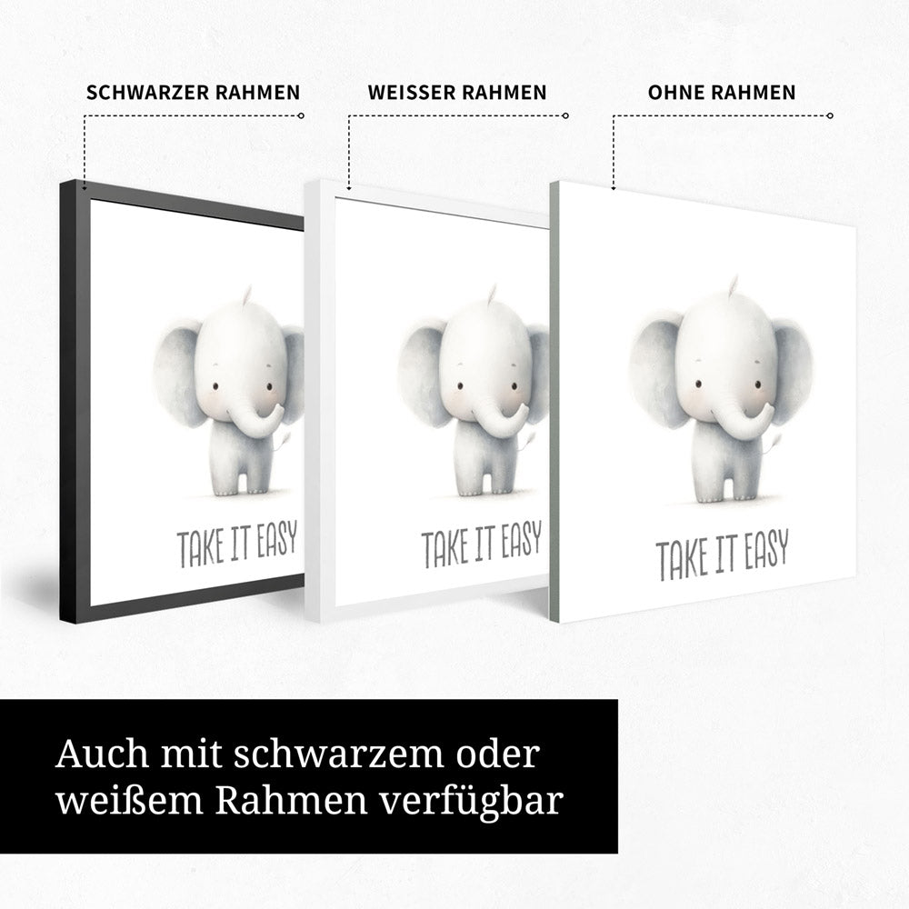 Magnus, der kichernde Rüsselwicht – Baby-Kinder-Wandbild MIXPIX – Tiermotiv Elefant