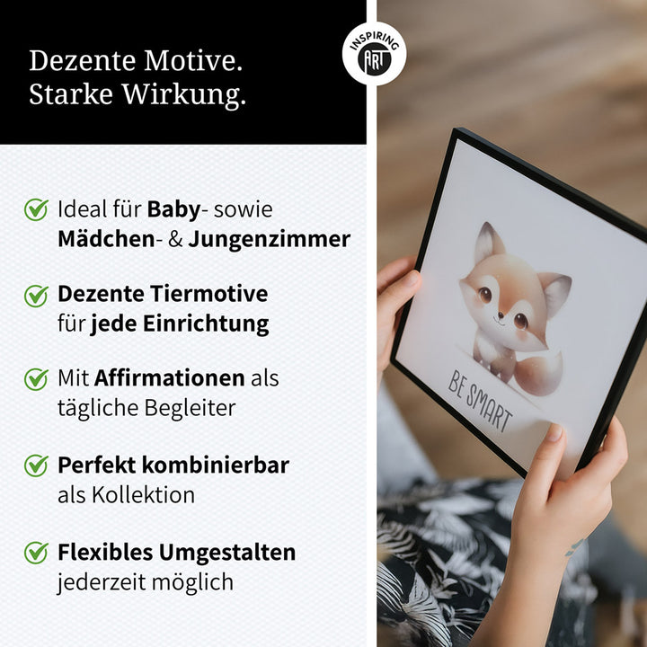Finn, der Fuchspfiffikus – Baby-Kinder-Wandbild MIXPIX – Tiermotiv Fuchs