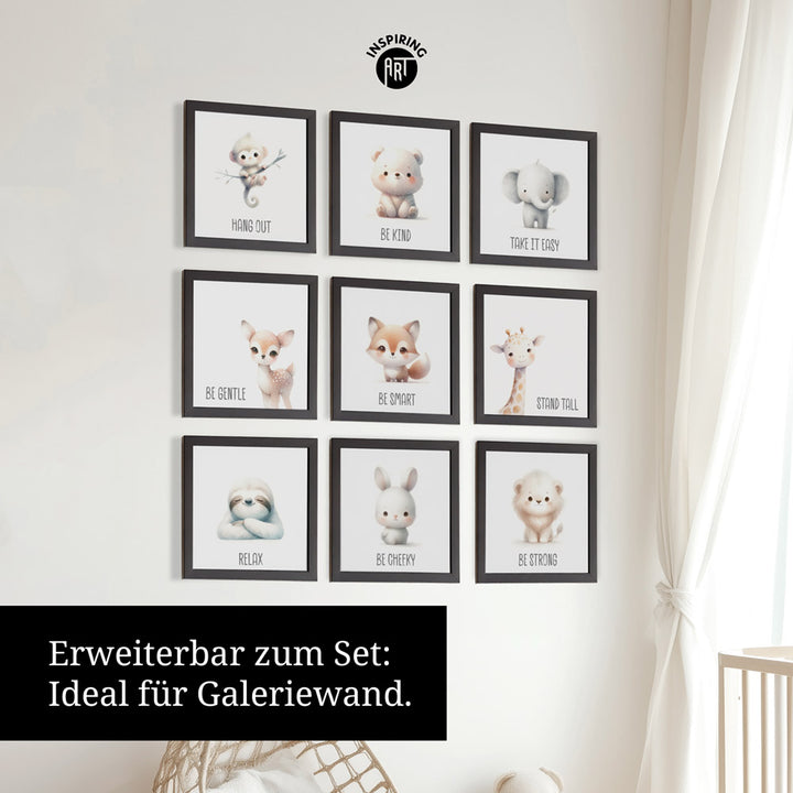 Max, der muntere Kletteraffe – Baby-Kinder-Wandbild MIXPIX – Tiermotiv Affe