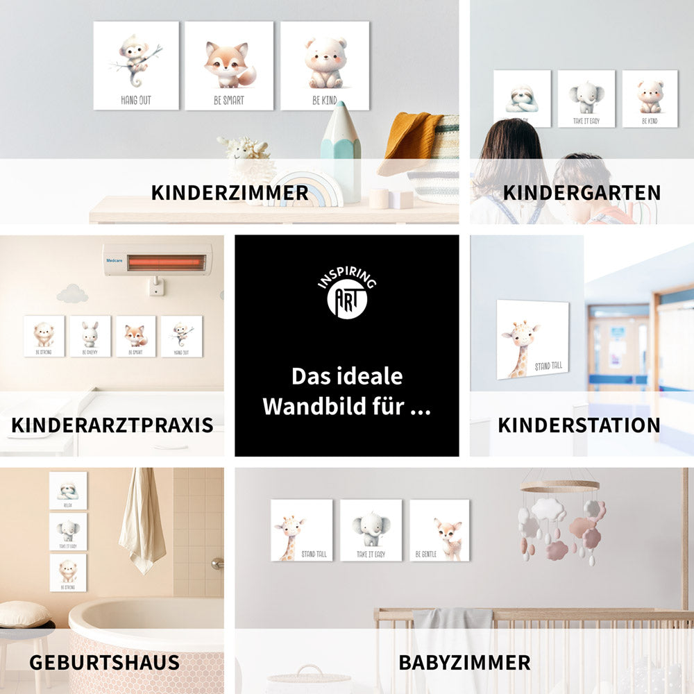 Susi Schlummerflausch – Baby-Kinder-Wandbild MIXPIX – Tiermotiv Faultier