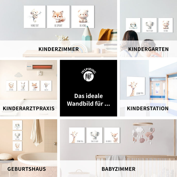 Magnus, der kichernde Rüsselwicht – Baby-Kinder-Wandbild MIXPIX – Tiermotiv Elefant