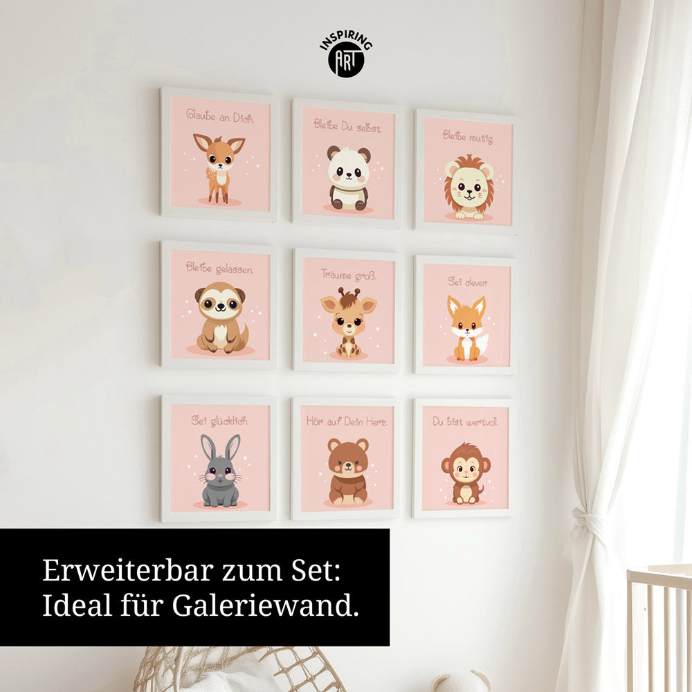 Rudi, das Sternenreh – Baby-Kinder-Wandbild MIXPIX – Tiermotiv Reh im Cartoon Design