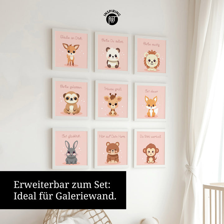 Fabian, der flauschige Faulpelz – Baby-Kinder-Wandbild MIXPIX – Tiermotiv Faultier im Cartoon-Design