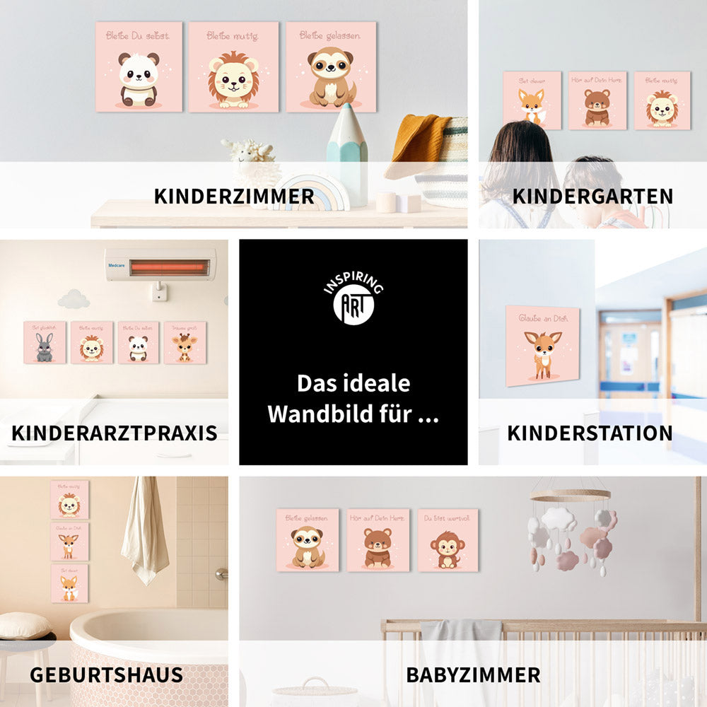 Fabian, der flauschige Faulpelz – Baby-Kinder-Wandbild MIXPIX – Tiermotiv Faultier im Cartoon-Design
