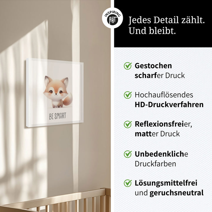 Finn, der Fuchspfiffikus – Baby-Kinder-Wandbild MIXPIX – Tiermotiv Fuchs