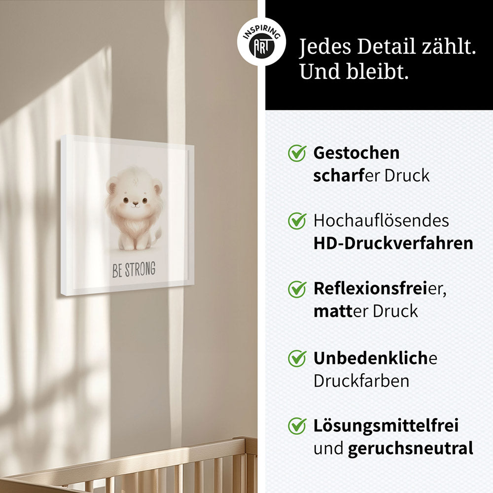 Leo Löwenmut – Baby-Kinder-Wandbild MIXPIX – Tiermotiv Löwe