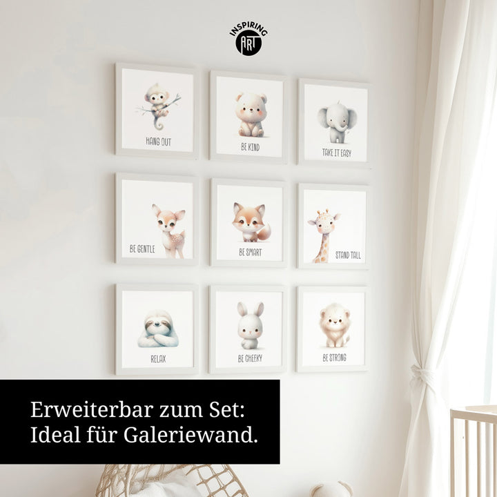 Max, der muntere Kletteraffe – Baby-Kinder-Wandbild MIXPIX – Tiermotiv Affe