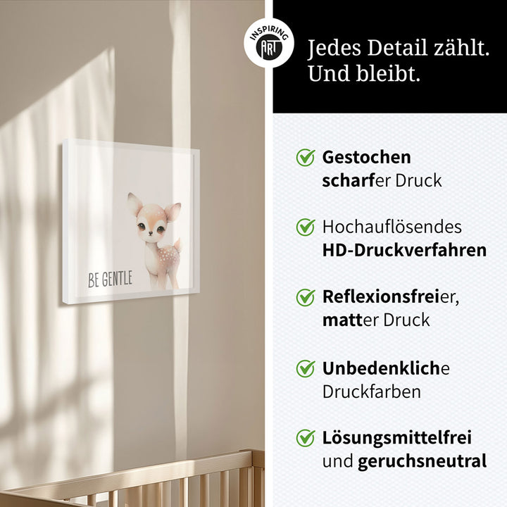 Rosi, das Rehkitz – Baby-Kinder-Wandbild MIXPIX – Tiermotiv Reh