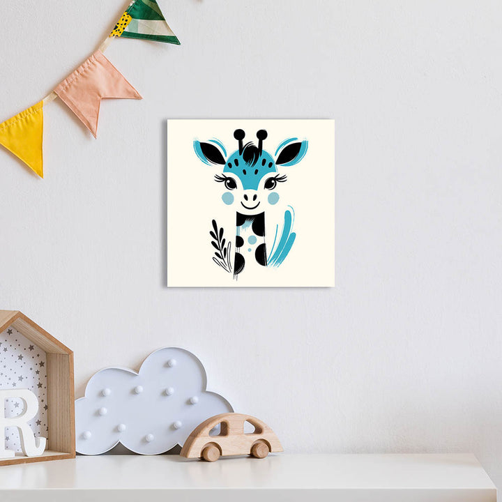 Wandbild für Kinderzimmer ohne Bohren mit süßem Tierbild Giraffe