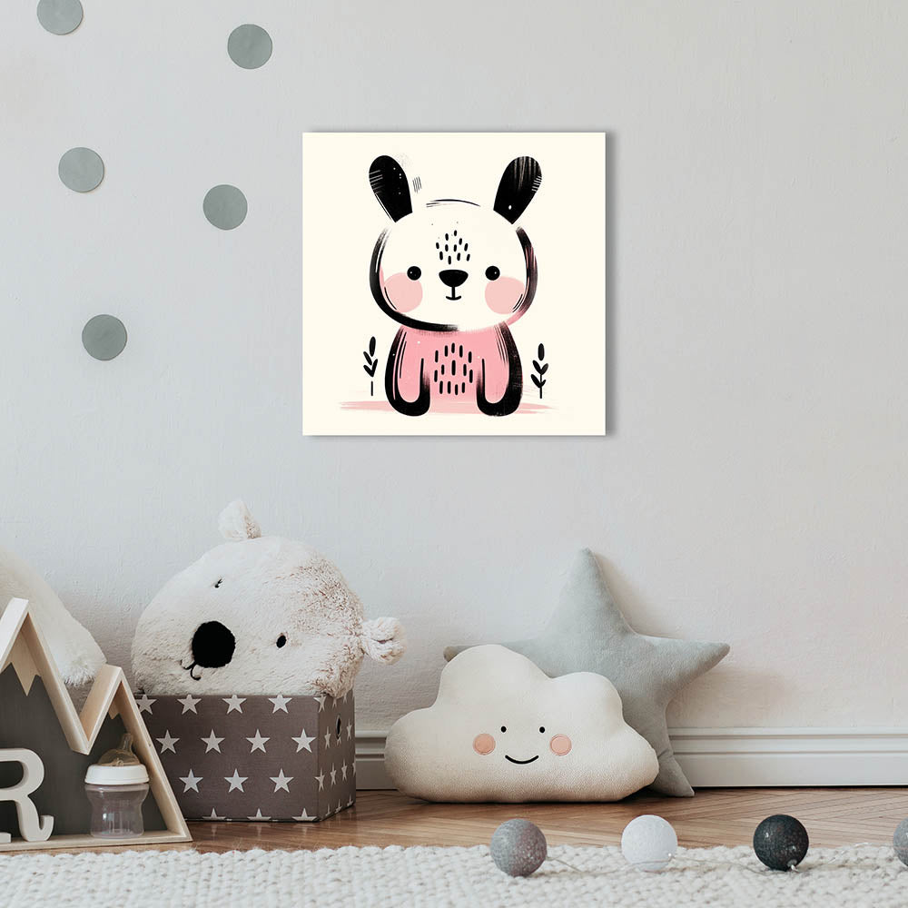 Wandbilder für Kinderzimmer ohne Bohren mit Tiermotiv Hase