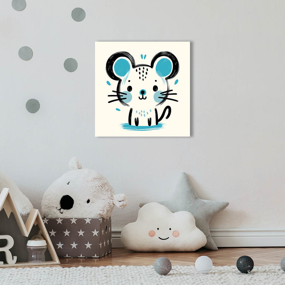 Kinderzimmer Wandbild als Dekoration mit Tiermotiv Maus