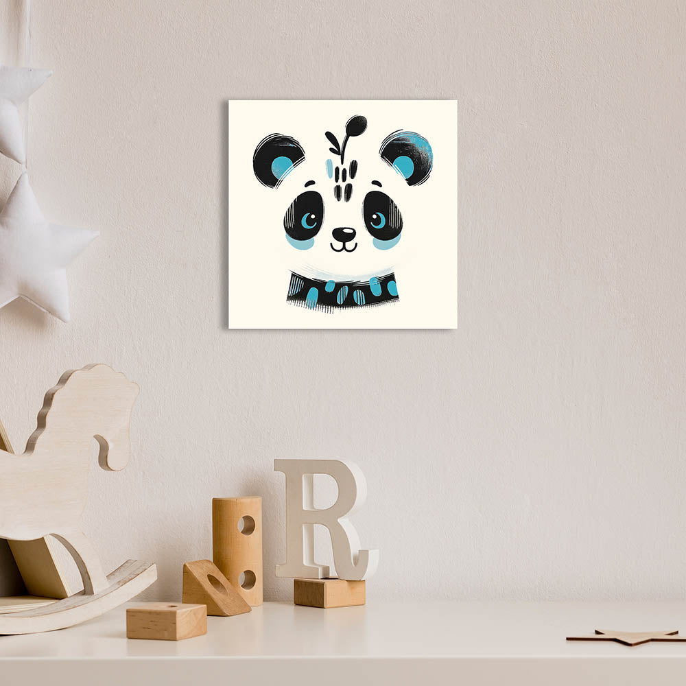 Wandbild für Kinderzimmer ohne Bohren mit süßem Tierbild Panda