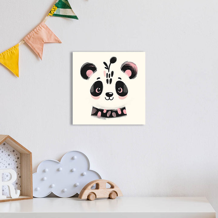 Kinderzimmer Wandbild als Deko mit Tierbild Panda
