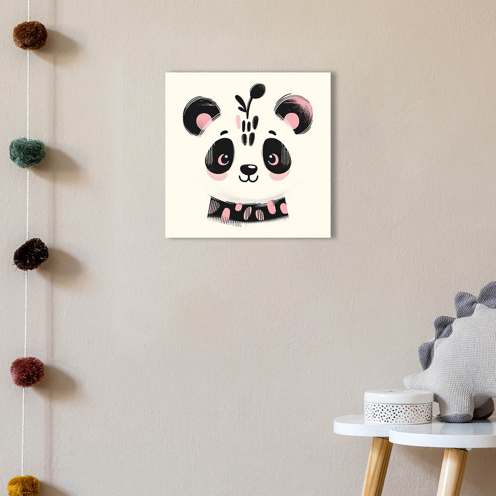Wandbilder für Kinderzimmer ohne Bohren mit Tiermotiv Panda