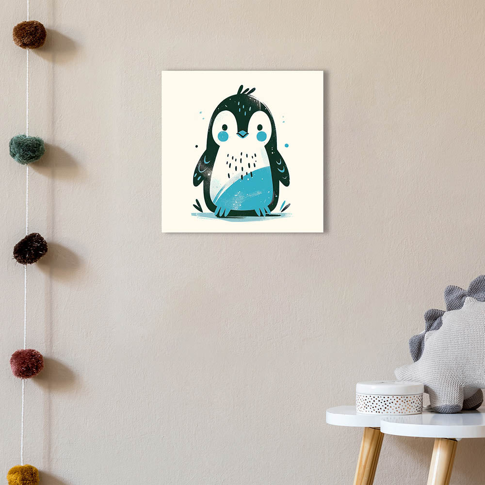 Kinderzimmer Wandbild als Dekoration mit Tiermotiv Pinguin