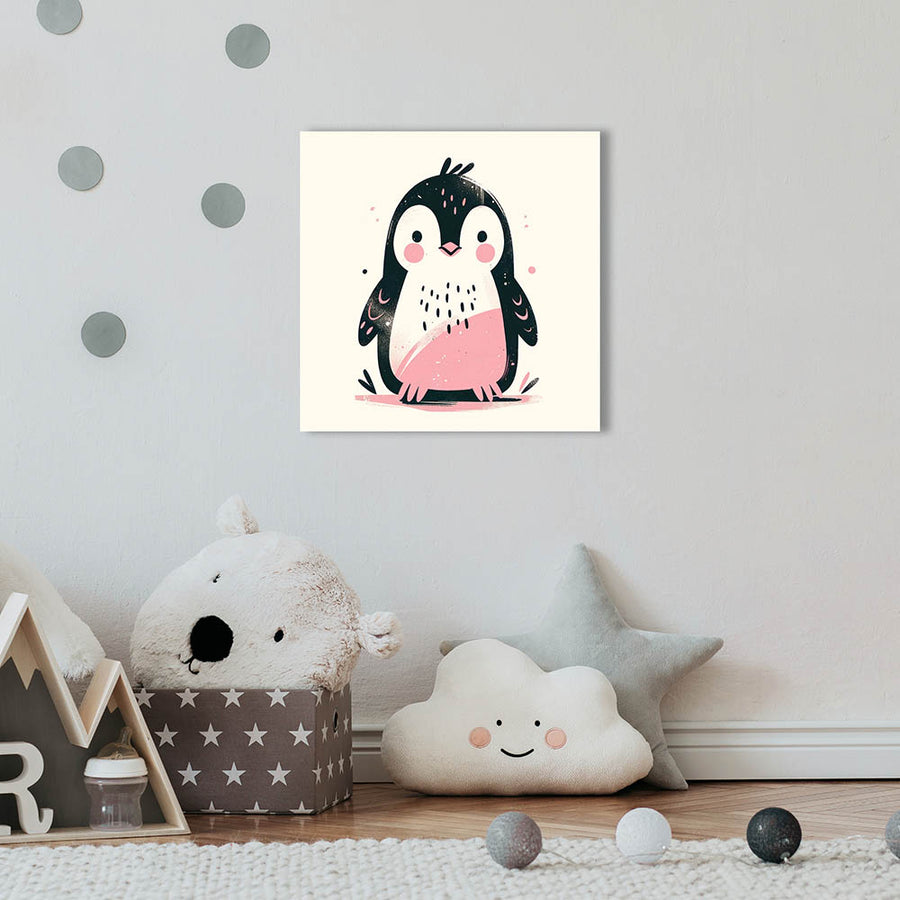 Wandbilder für Kinderzimmer ohne Bohren mit Tiermotiv Pinguin
