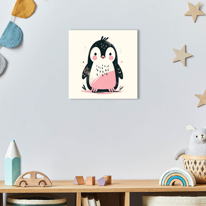 Kinderzimmer Wandbild als Deko mit Tierbild Pinguin